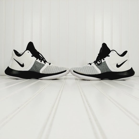Nike Precision II Basketball Black and White Lace Up Athletic Running Shoes I302 - Picture 7 of 11